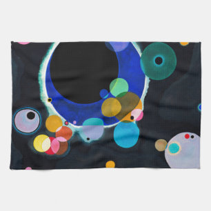 Kandinsky Several Circles Artwork Tea Towel