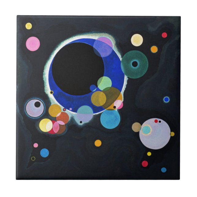 Kandinsky Several Circles Artwork Tile (Front)