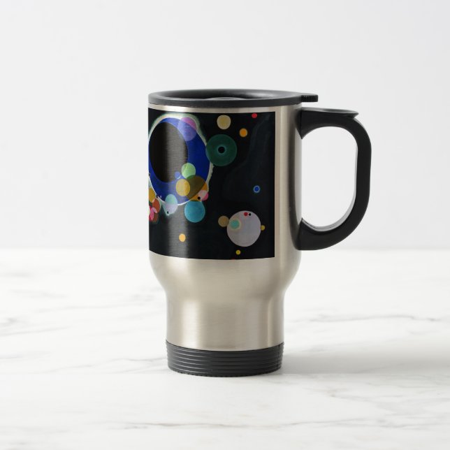 Kandinsky Several Circles Artwork Travel Mug (Right)