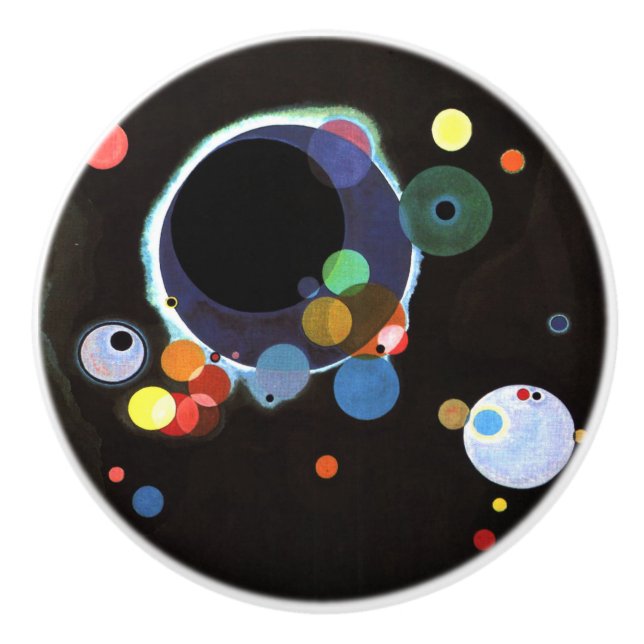 Kandinsky - Several Circles Ceramic Knob (Front)