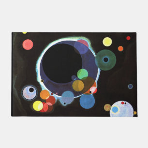 Kandinsky - Several Circles, famous abstract art Doormat