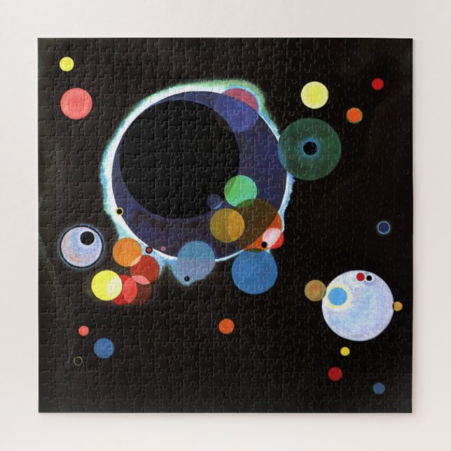 Kandinsky - Several Circles, famous abstract art, Jigsaw Puzzle (Vertical)