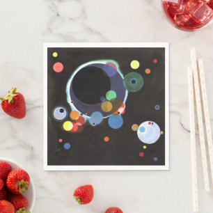 Kandinsky - Several Circles, famous abstract art Napkin