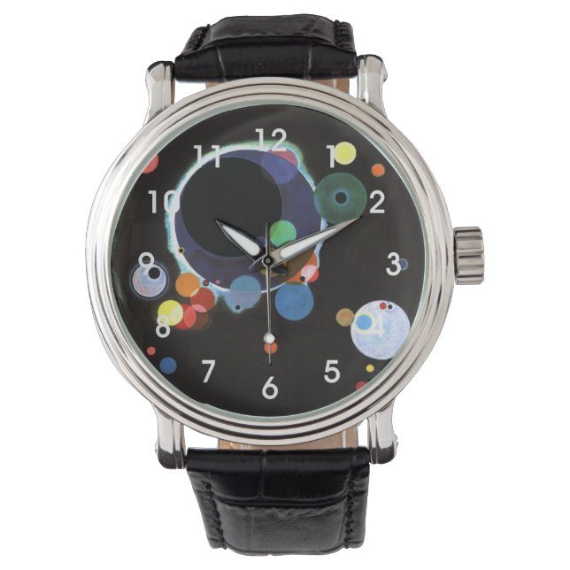 Kandinsky - Several Circles, famous painting, Watch (Front)