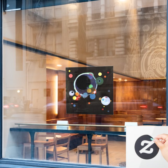 Kandinsky - Several Circles Window Cling (Cafe Window)