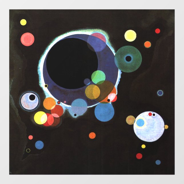 Kandinsky - Several Circles Window Cling (Sheet)