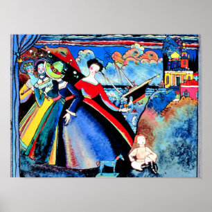 Kandinsky - Ship, colourful 1918 painting Poster