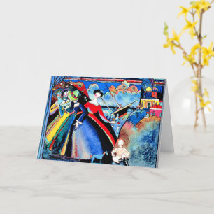 Kandinsky - Ship, colourful painting Card