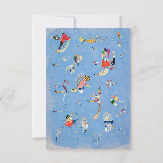 Kandinsky Sky Blue Invitations (Front)