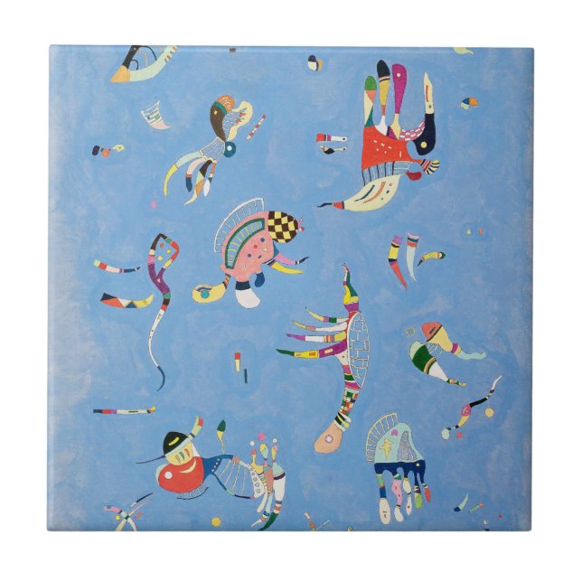 Kandinsky Sky Blue Tile (Front)