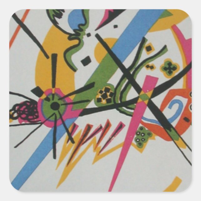 Kandinsky Small Worlds Kleine Welts I Square Sticker (Front)