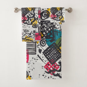 Kandinsky Small Worlds V Abstract Classic Bath Towel Set