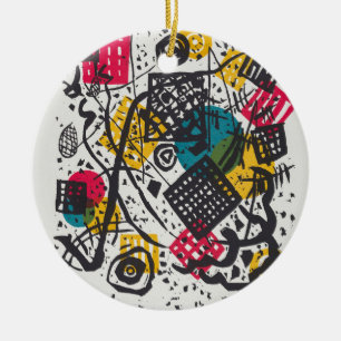 Kandinsky Small Worlds V Abstract Classic Ceramic Tree Decoration