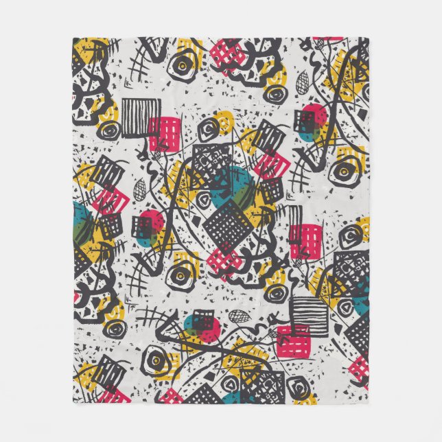 Kandinsky Small Worlds V Abstract Classic Fleece Blanket (Front)
