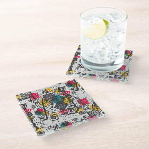 Kandinsky Small Worlds V Abstract Classic Glass Coaster