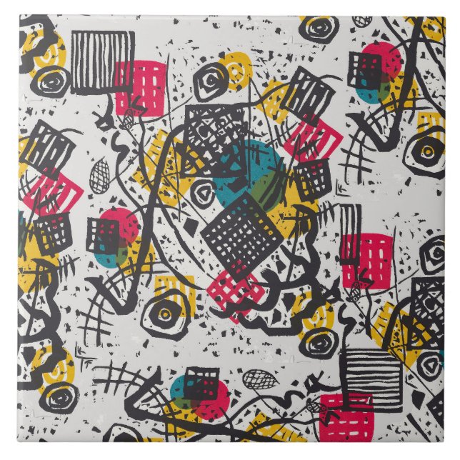 Kandinsky Small Worlds V Abstract Classic Tile (Front)