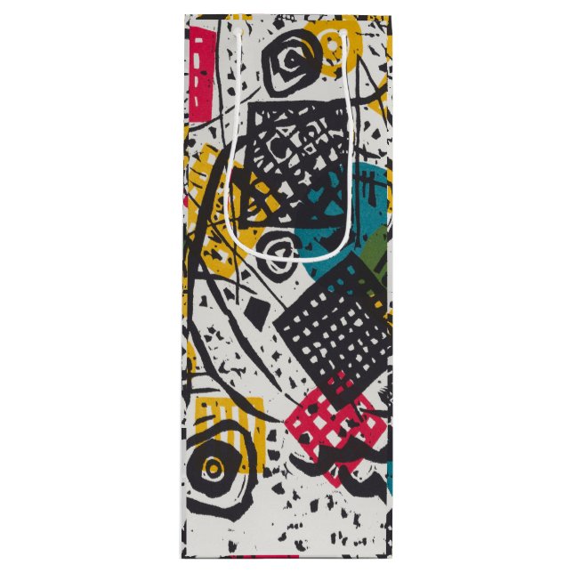 Kandinsky Small Worlds V Abstract Classic Wine Gift Bag (Front)