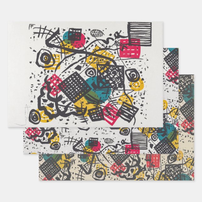 Kandinsky Small Worlds V Abstract Classic Wrapping Paper Sheet (Set)