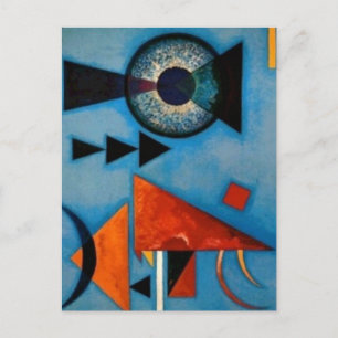 Kandinsky Soft Hard Abstract Holiday Postcard