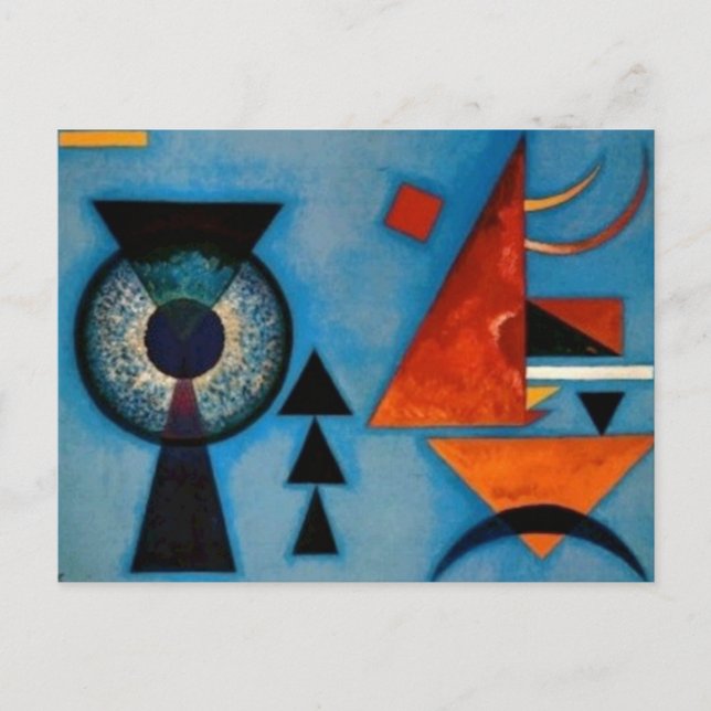 Kandinsky Soft Hard Abstract Postcard (Front)