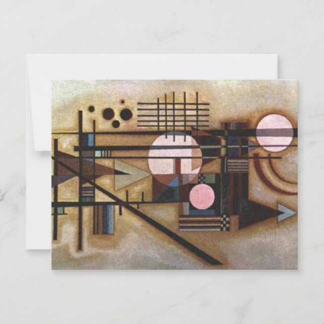Kandinsky Softened Construction Holiday Card (Front)