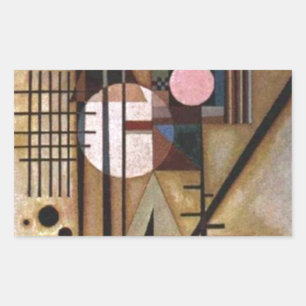 Kandinsky Softened Construction Rectangular Sticker