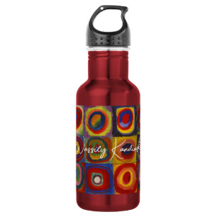 Kandinsky Squares Concentric Circles Abstract Art 532 Ml Water Bottle