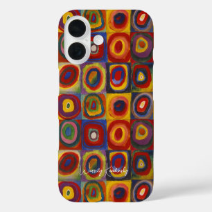 Kandinsky Squares Concentric Circles Abstract Art iPhone 16 Case
