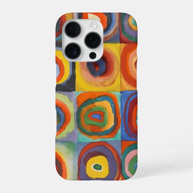 Kandinsky Squares Concentric Circles iPhone Case (Back)
