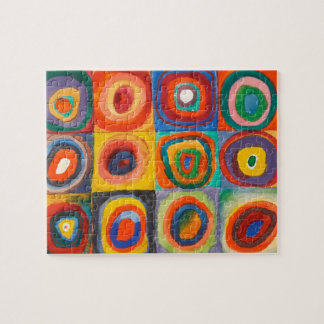 Kandinsky Squares Concentric Circles Jigsaw Puzzle