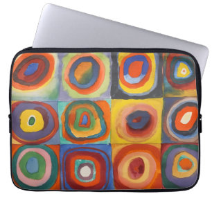 Kandinsky Squares Concentric Circles Laptop Sleeve
