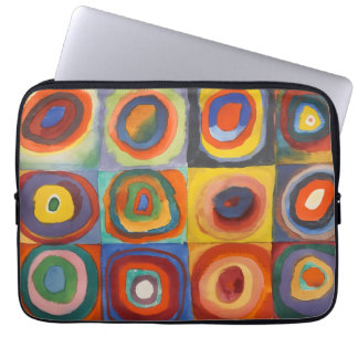 Kandinsky Squares Concentric Circles Laptop Sleeve