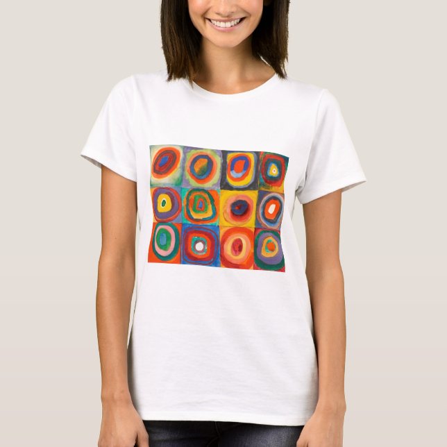 Kandinsky Squares Concentric Circles T-Shirt (Front)