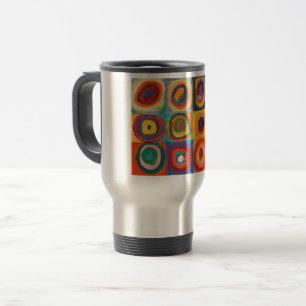 Kandinsky Squares Concentric Circles Travel Mug