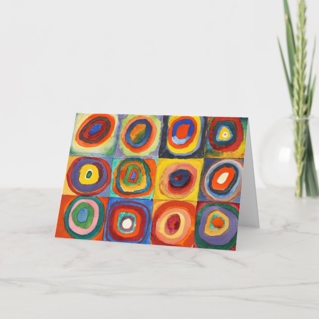 Kandinsky - Squares with Concentric Circles Card (Front)