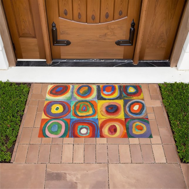 Kandinsky - Squares with Concentric Circles Doormat (Outdoor)