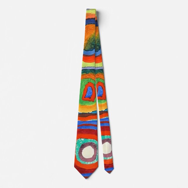 Kandinsky - Squares with Concentric Circles Tie (Front)