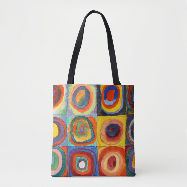 Kandinsky - Squares with Concentric Circles Tote Bag (Front)