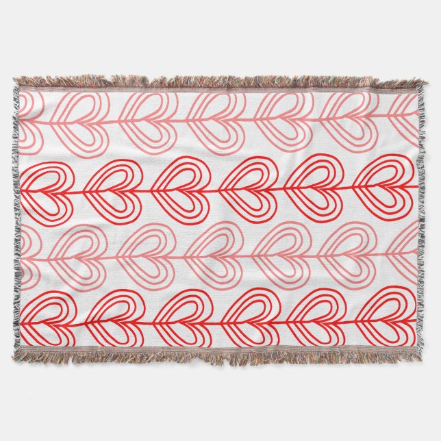 Kandinsky Staggered Valentine’s  Throw Blanket (Front)