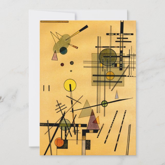 Kandinsky - Strings, colourful abstract art Card (Front)