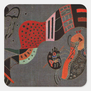 Kandinsky - Tempered Elan, Square Sticker