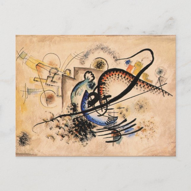 Kandinsky - The Black Line Postcard (Front)