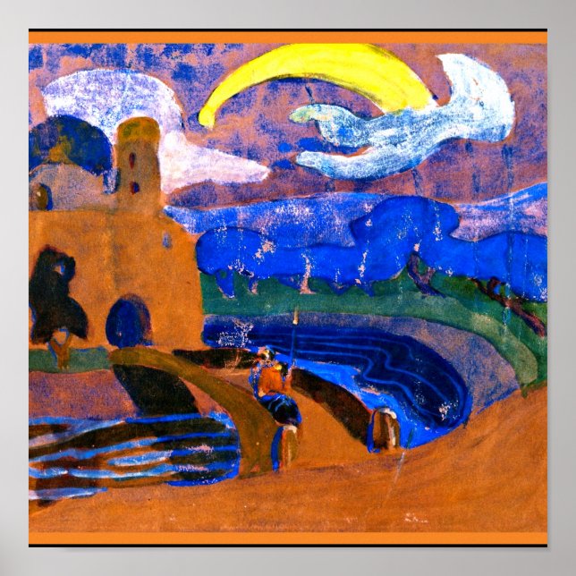 Kandinsky - The Comet, colourful abstract painting Poster (Front)