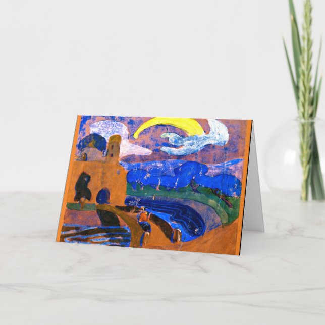 Kandinsky - The Comet, colourful painting, Card (Front)