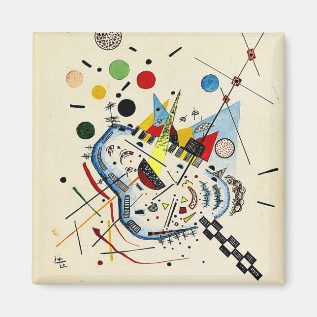 Kandinsky - The Sea and the Sun, popular painting Magnet (Front)