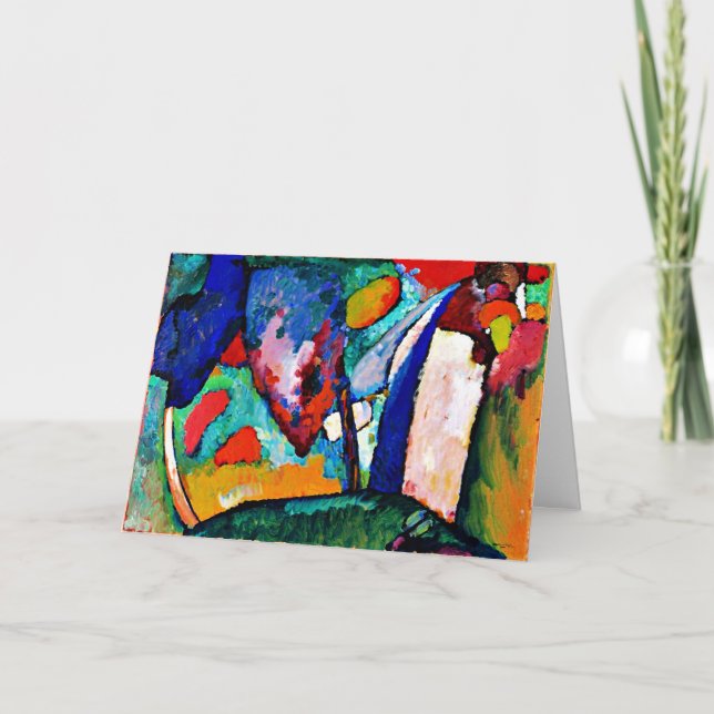 Kandinsky - The Waterfall, colourful artwork, Card (Front)
