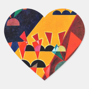 Kandinsky - Theme Top Heart Sticker