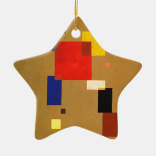 Kandinsky Thirteen Rectangles Abstract Painting Ceramic Tree Decoration