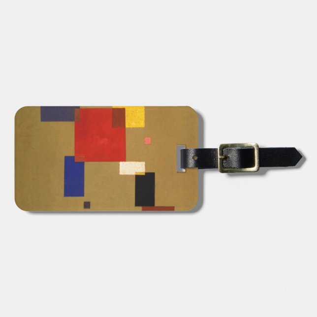 Kandinsky Thirteen Rectangles Abstract Painting Luggage Tag (Front Horizontal)