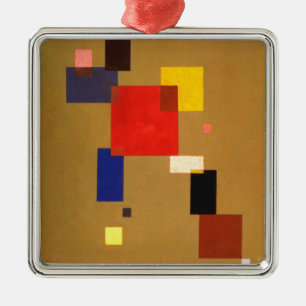 Kandinsky Thirteen Rectangles Abstract Painting Metal Tree Decoration